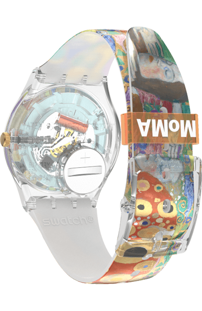 Unisex Watch SWATCH Hope, II By Gustav Klimt Multicolor Rubber Strap GZ349  - E-oro.gr SWATCH WATCHES